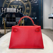 Hermès Rouge De Coeur Mini Kelly Sellier 20 Madame Palladium Hardware