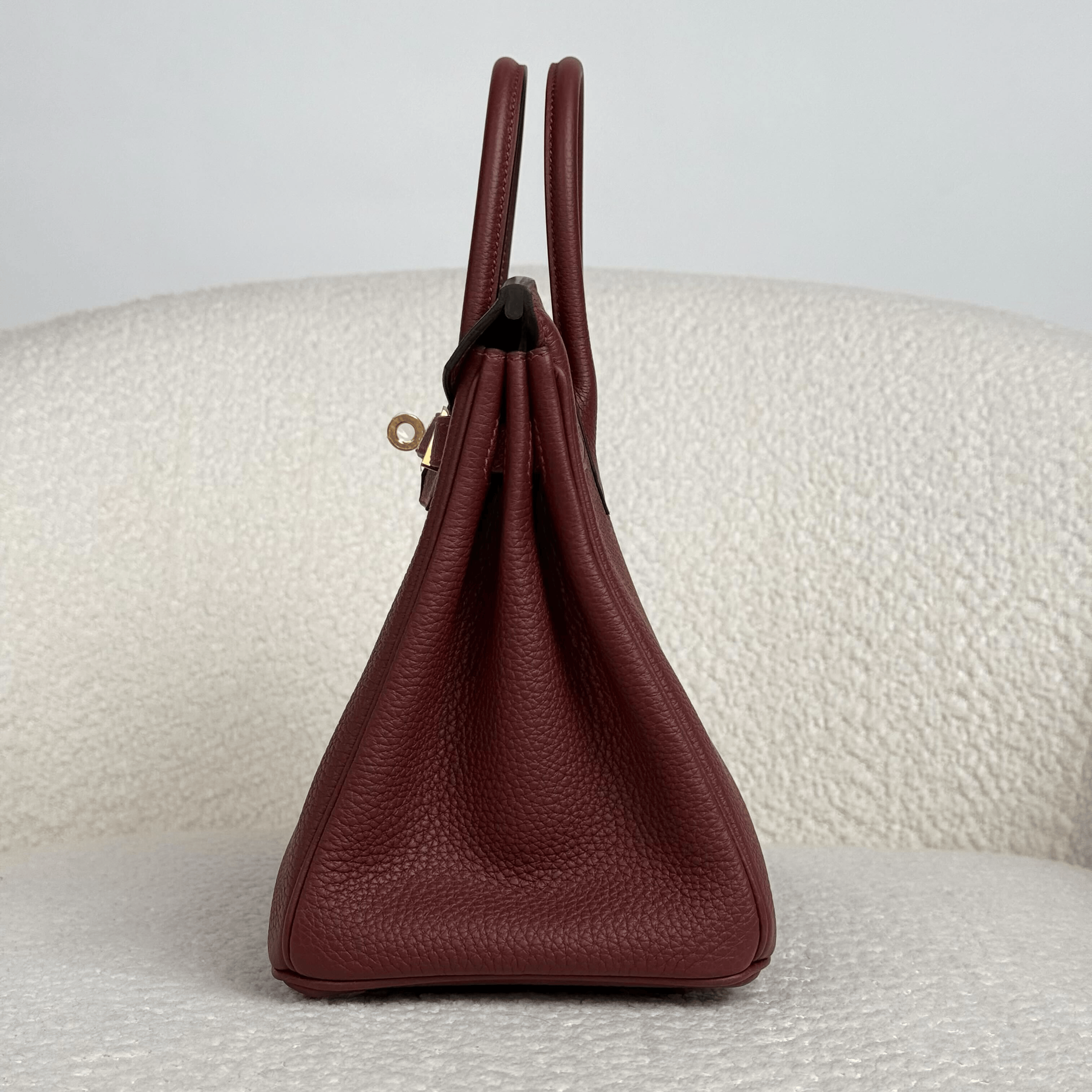 Hermès Rouge H Birkin 25 Togo Gold Hardware