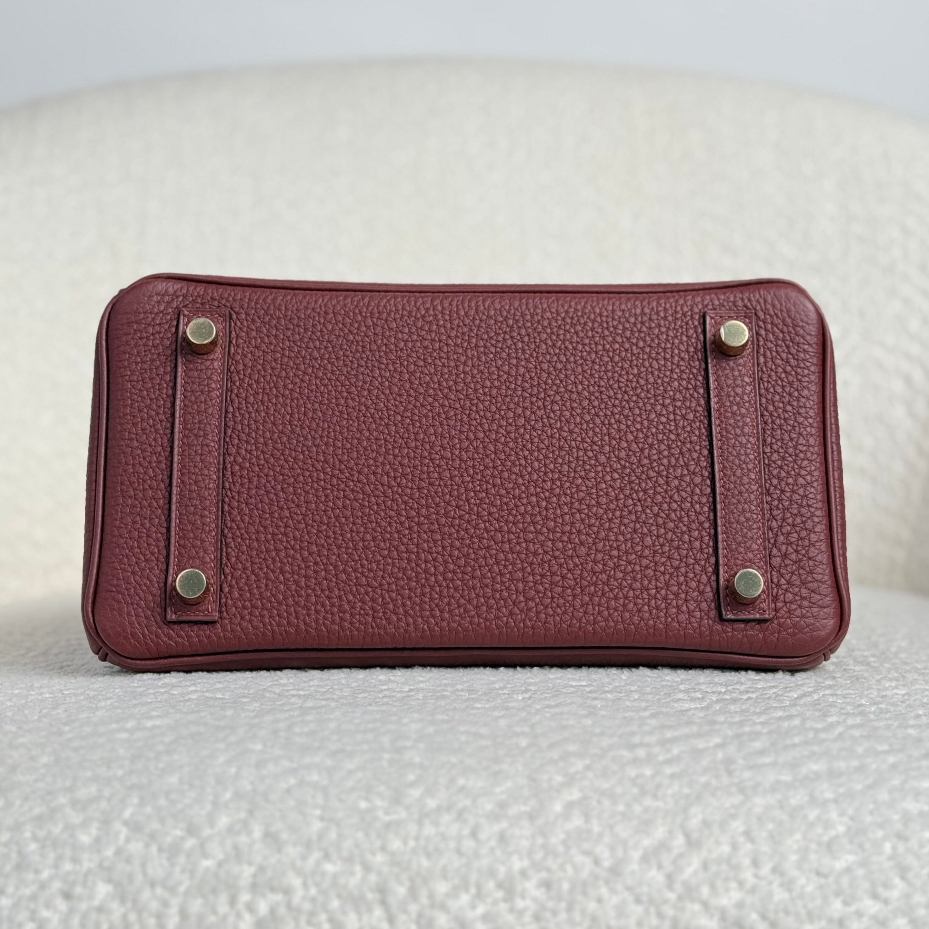 Hermès Rouge H Birkin 25 Togo Gold Hardware