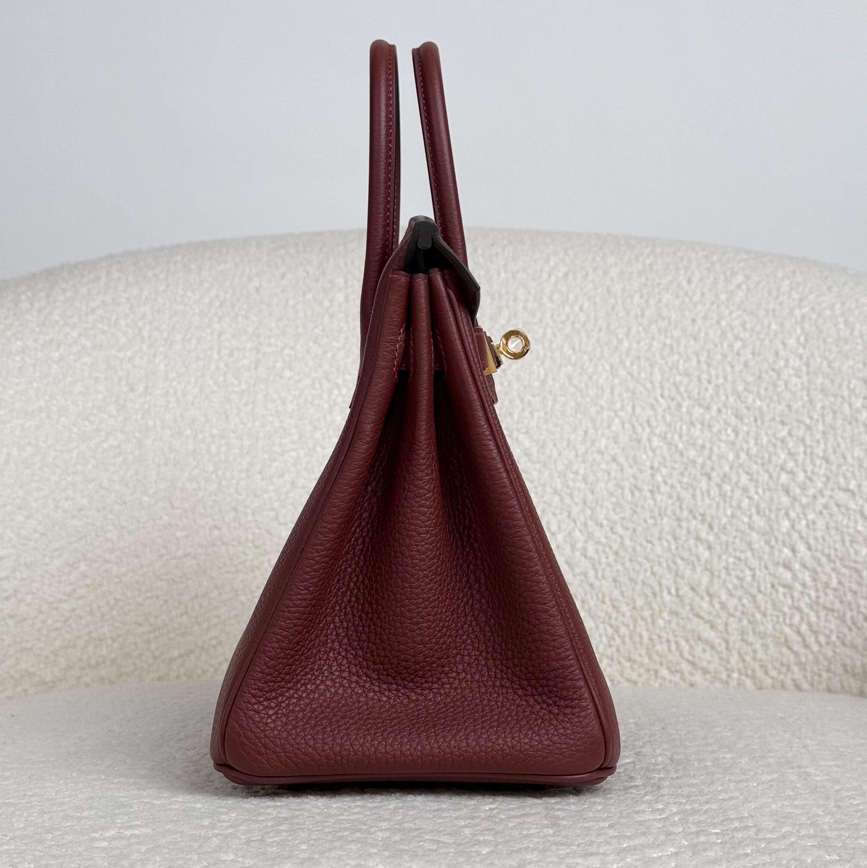 Hermès Rouge H Birkin 25 Togo Gold Hardware