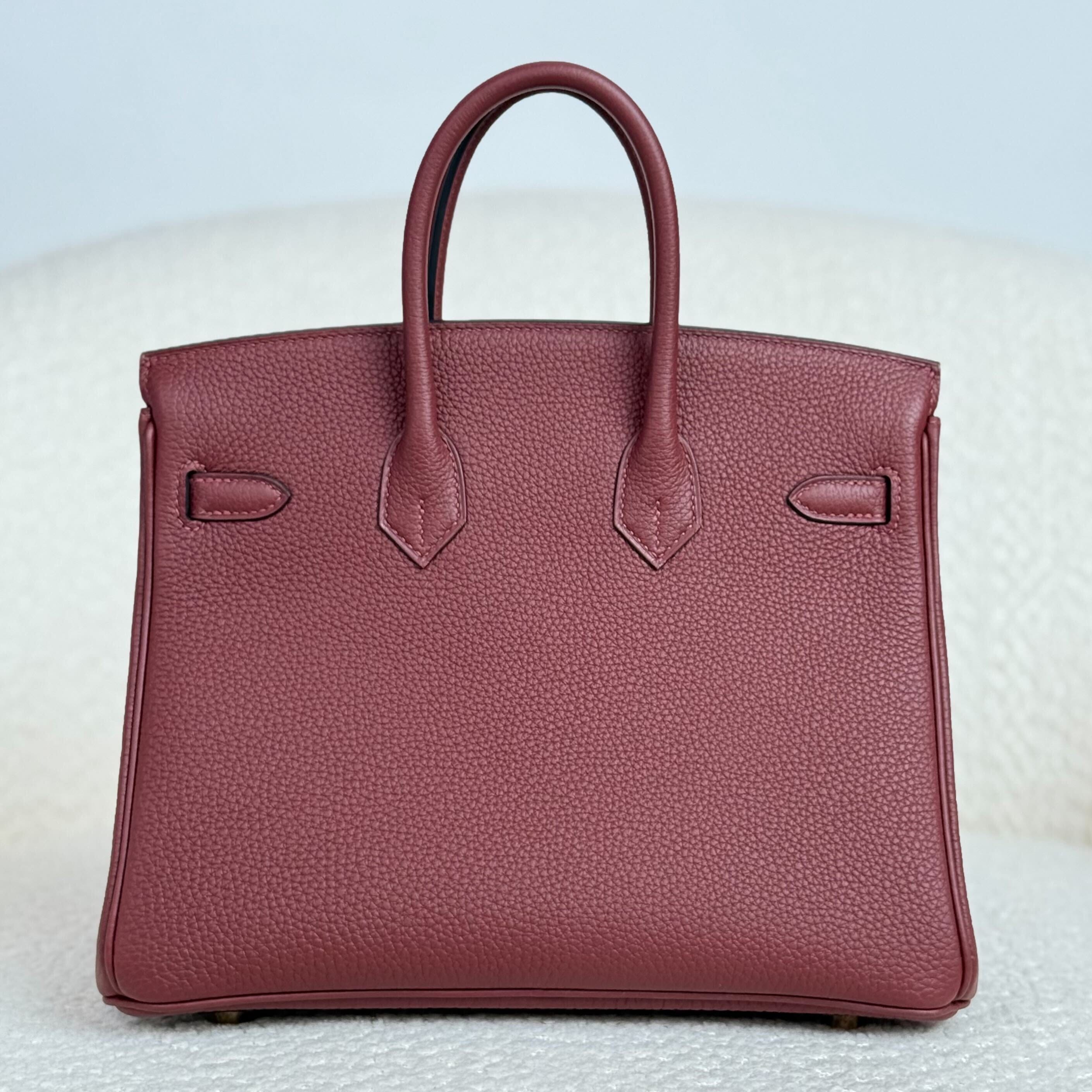 Hermès Rouge H Birkin 25 Togo Gold Hardware