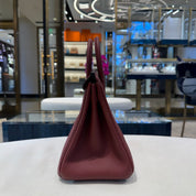 Hermès Rouge H Birkin 25 Togo Palladium Hardware