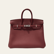 Hermès Rouge H Birkin 25 Togo Palladium Hardware