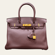Hermès Rouge H Birkin 30 Togo Gold Hardware