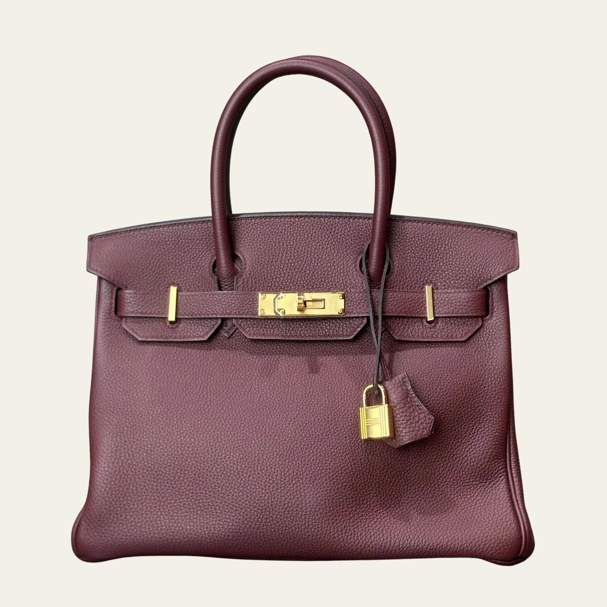 Hermès Rouge H Birkin 30 Togo Gold Hardware