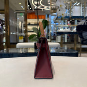 Hermès Rouge H/Gold/Bai Brun Mini Kelly Sellier 20 Epsom Palladium Hardware