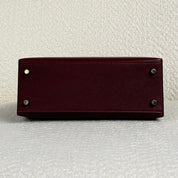 Hermès Rouge H Kelly Sellier 25 Epsom Gold Hardware