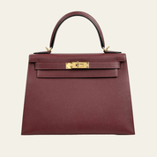 Hermès Rouge H Kelly Sellier 28 Madame Gold Hardware