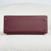 Hermès Rouge H Kelly Sellier 28 Madame Gold Hardware