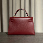 Hermès Rouge H Mini Kelly Sellier 20 Madame Gold Hardware