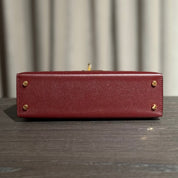 Hermès Rouge H Mini Kelly Sellier 20 Madame Gold Hardware