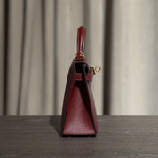Hermès Rouge H Mini Kelly Sellier 20 Madame Gold Hardware