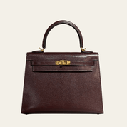 Hermès Rouge Kelly Sellier 25 Chevre Chamkila Gold Hardware