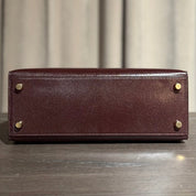 Hermès Rouge Kelly Sellier 25 Chevre Chamkila Gold Hardware