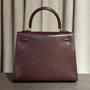 Hermès Rouge Kelly Sellier 25 Chevre Chamkila Gold Hardware