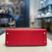 Hermès Rouge Piment Kelly 25 Sellier Epsom Gold Hardware