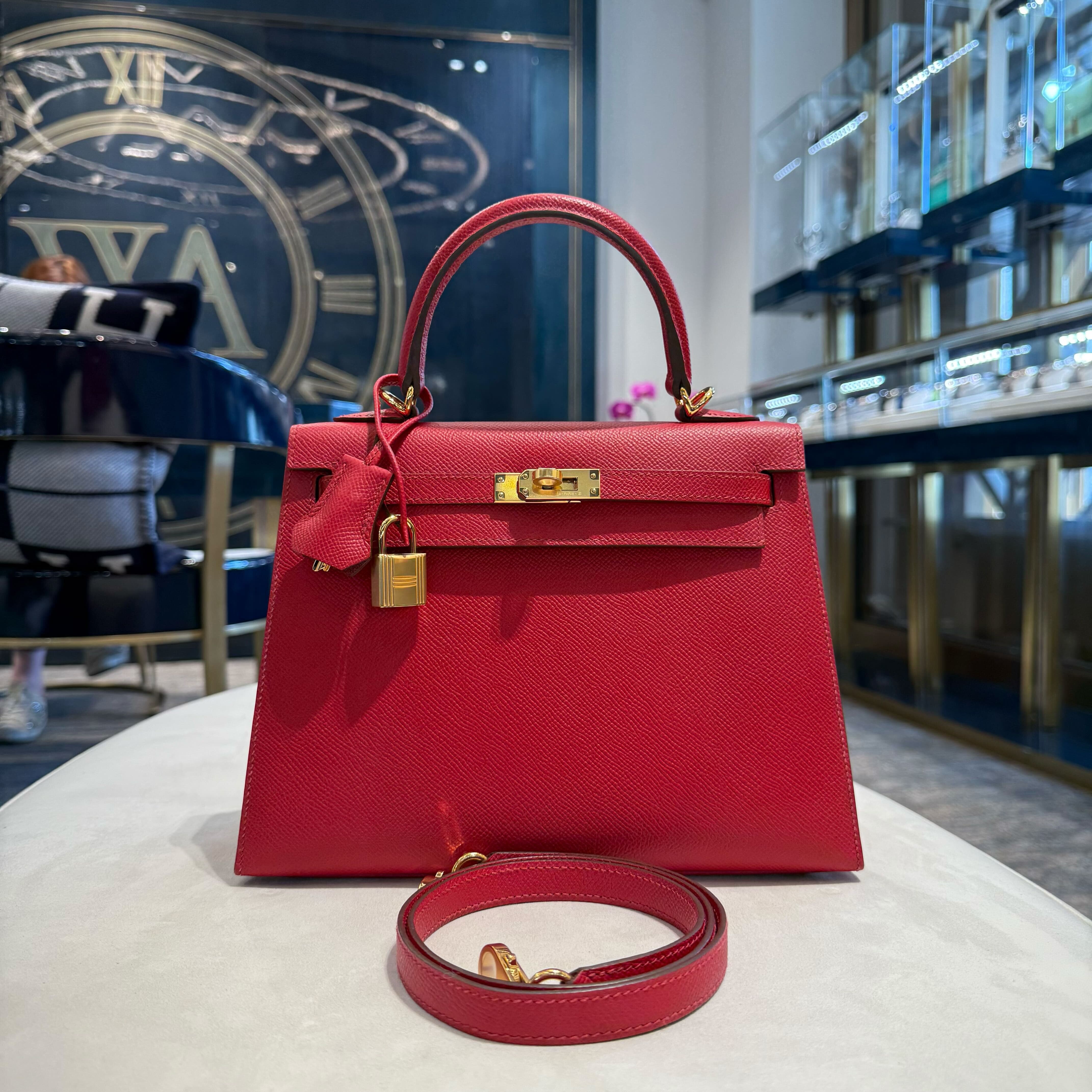 Hermès Kelly 25 Rouge Piment – Red Kelly Sellier Epsom Gold