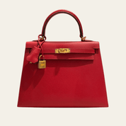 Hermès Rouge Piment Kelly 25 Sellier Epsom Gold Hardware