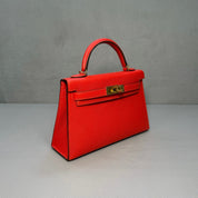 Hermès Rouge Tomate Mini Kelly Sellier 20 Epsom Gold Hardware