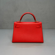 Hermès Rouge Tomate Mini Kelly Sellier 20 Epsom Gold Hardware