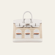 Hermès Sac Faubourg Neige Birkin Sellier 20 Matte Alligator Palladium Hardware Limited Edition