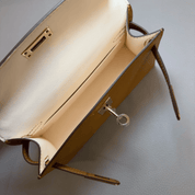Hermès Sesame And Nata Mini Kelly Sellier 20 Verso Chèvre Mysore Permabrass Hardware