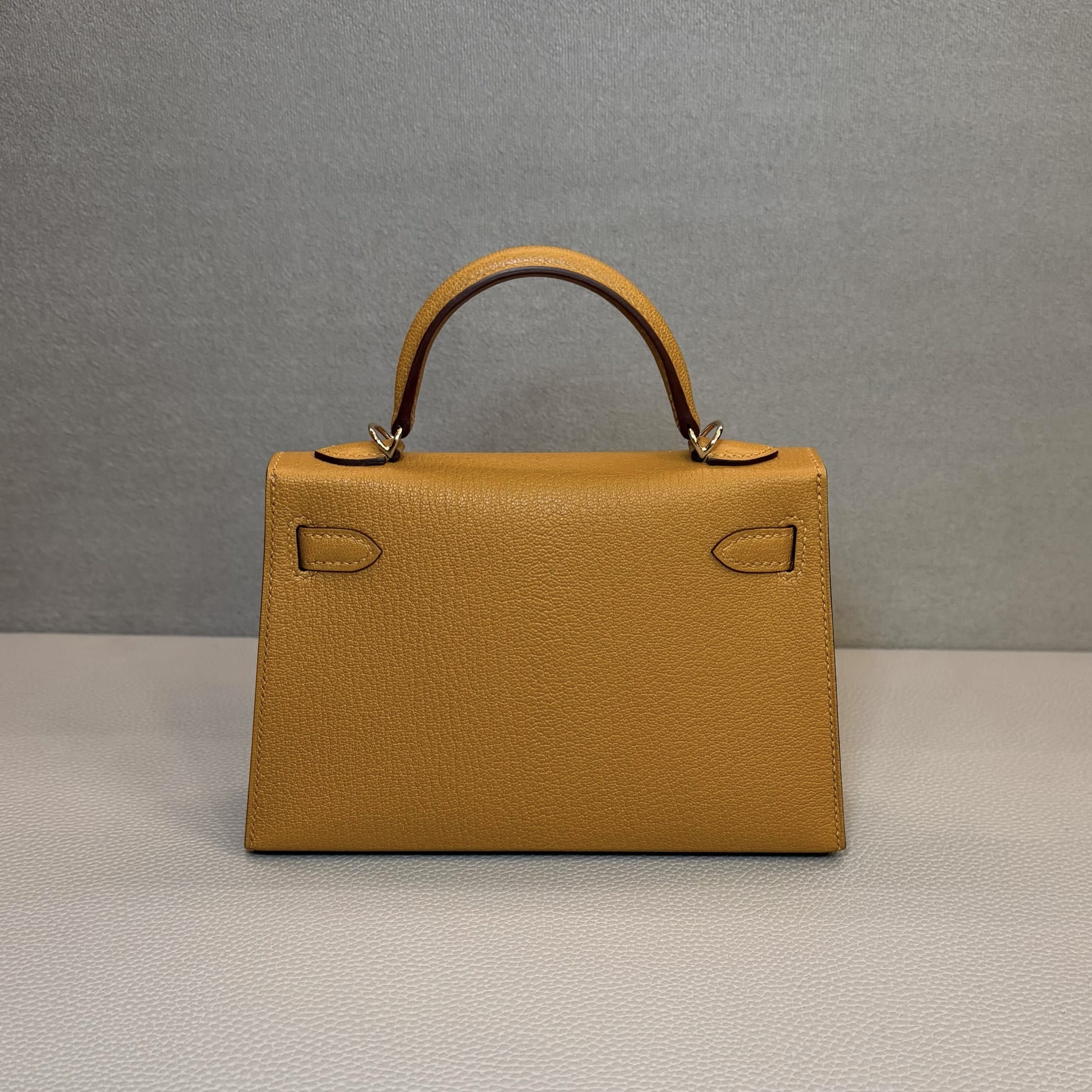 Hermès Sesame And Nata Mini Kelly Sellier 20 Verso Chèvre Mysore Permabrass Hardware
