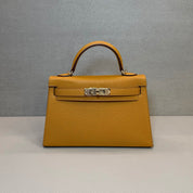 Hermès Sesame And Nata Mini Kelly Sellier 20 Verso Chèvre Mysore Permabrass Hardware