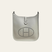 Hermès So Cream Mini Evelyne 23 Clemence Palladium Hardware