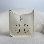 Hermès So Cream Mini Evelyne 23 Clemence Palladium Hardware