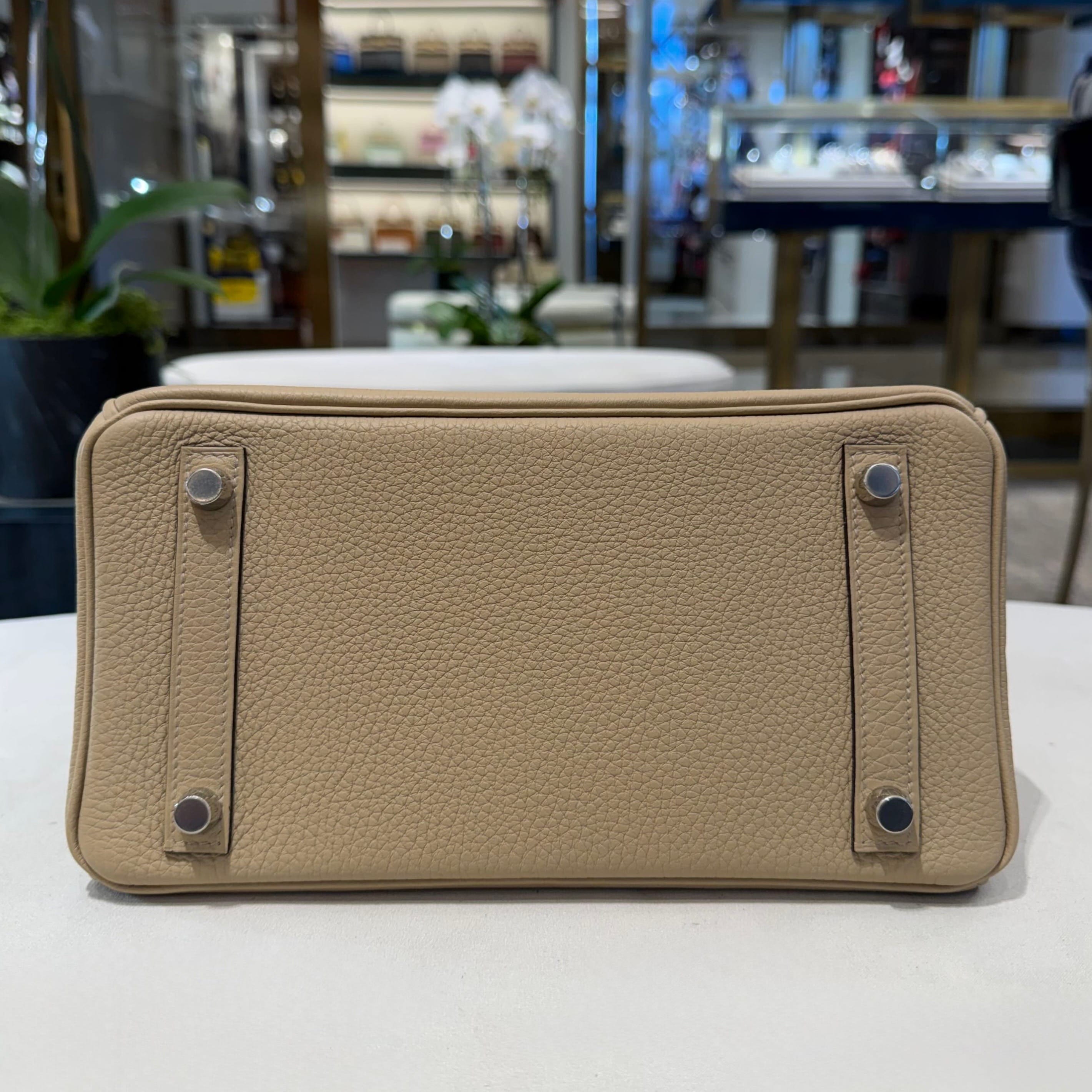 Hermès Trench Birkin 25 Verso Bougainviller Togo Palladium Hardware