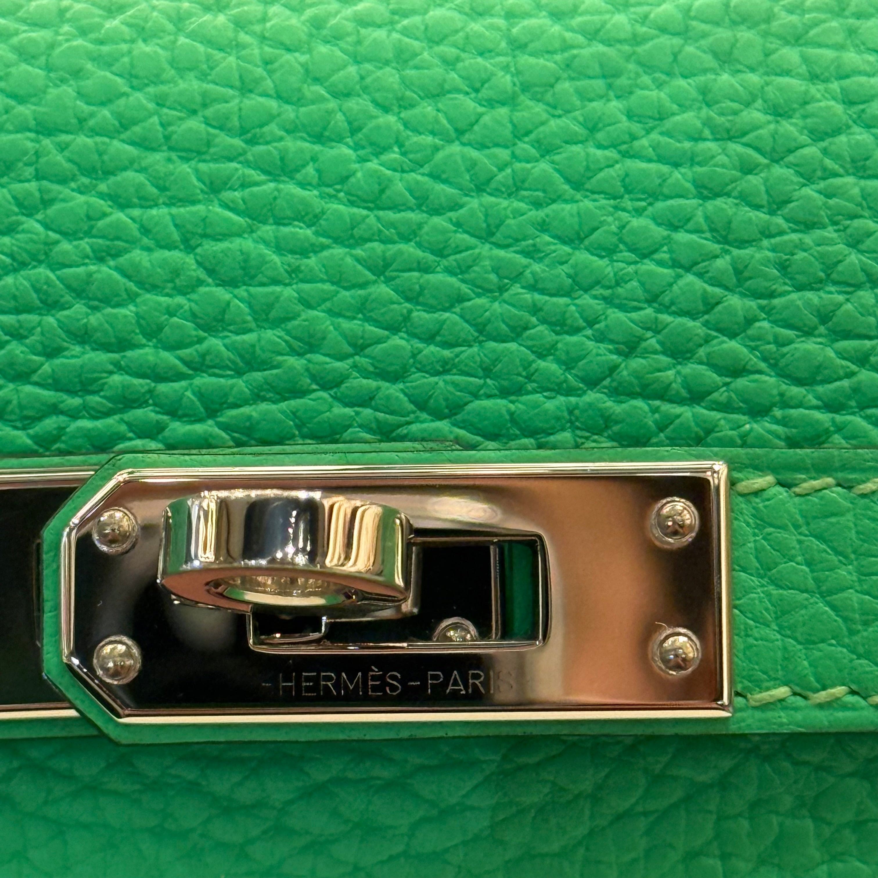 Hermès Vert Comics Kelly 25 Retourne Togo Palladium Hardware