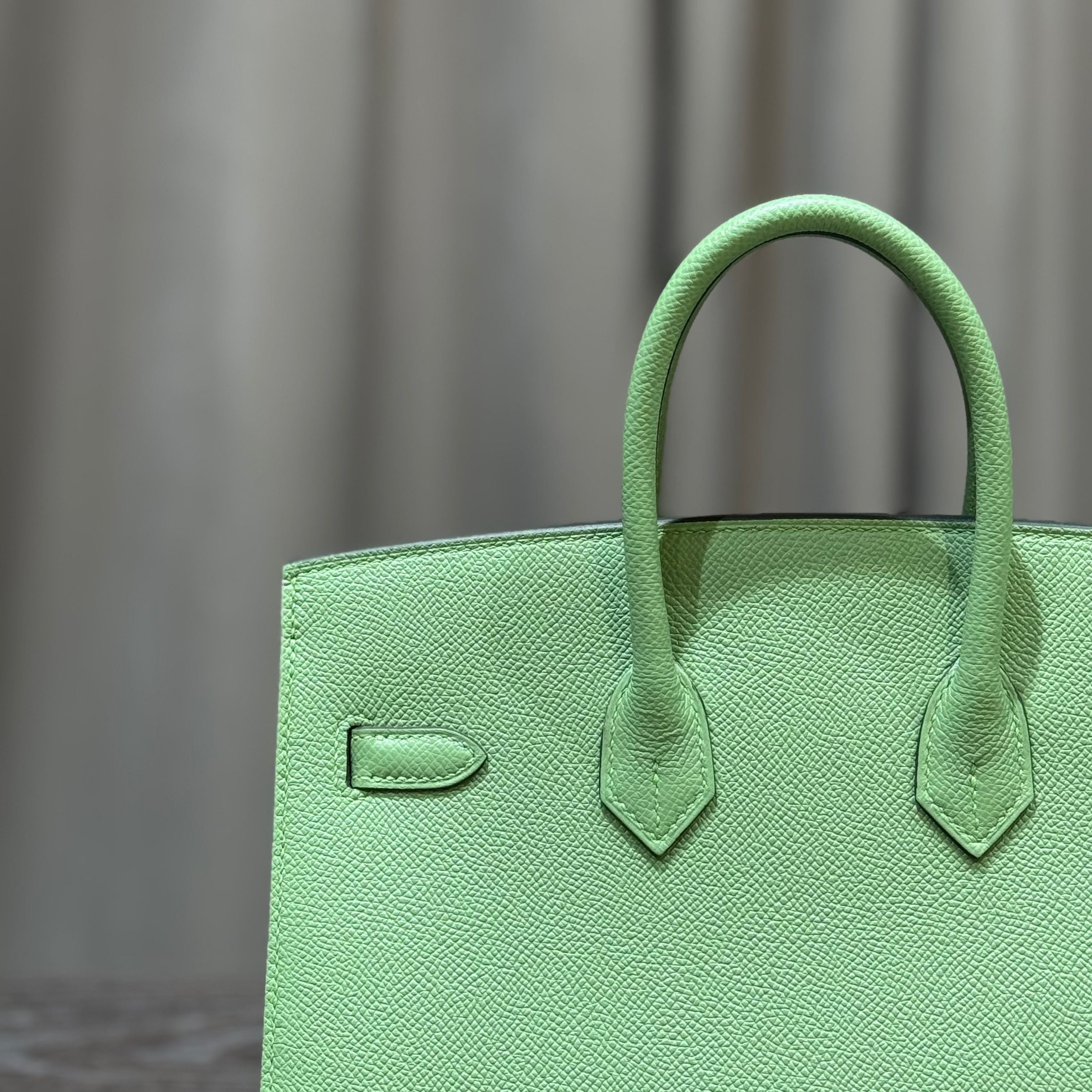 Hermès Vert Criquet Birkin Sellier 25 Epsom Gold Hardware