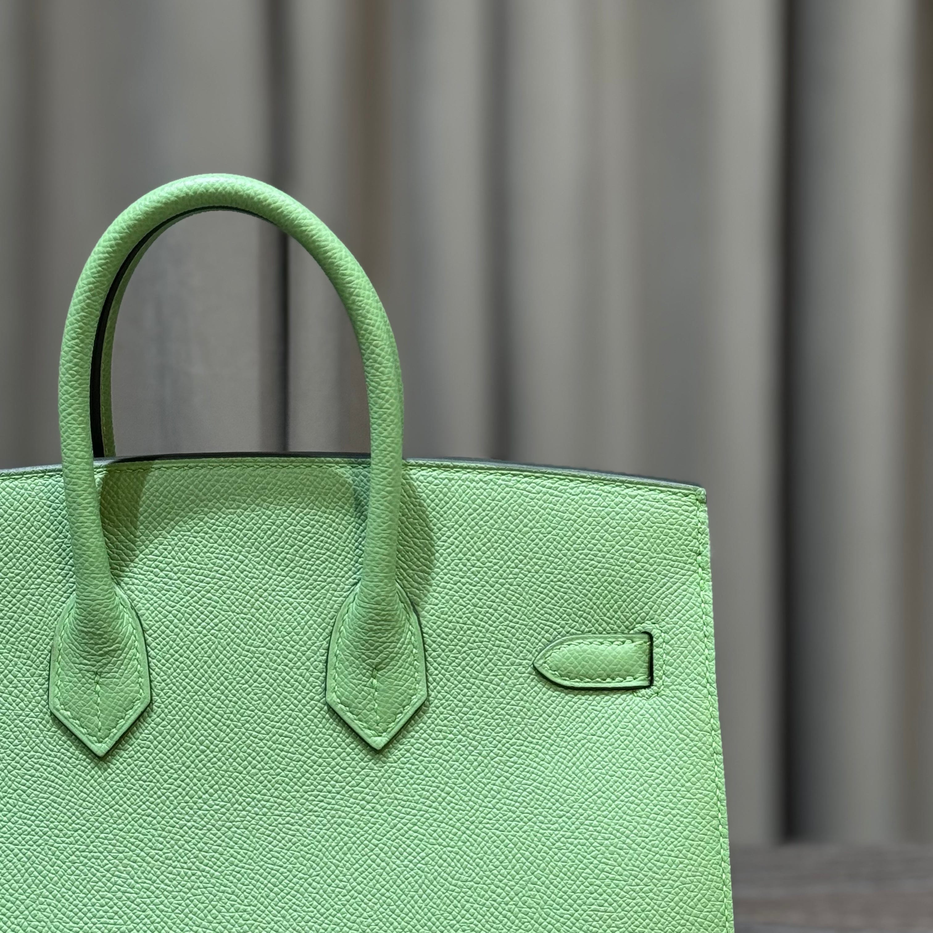 Hermès Vert Criquet Birkin Sellier 25 Epsom Gold Hardware