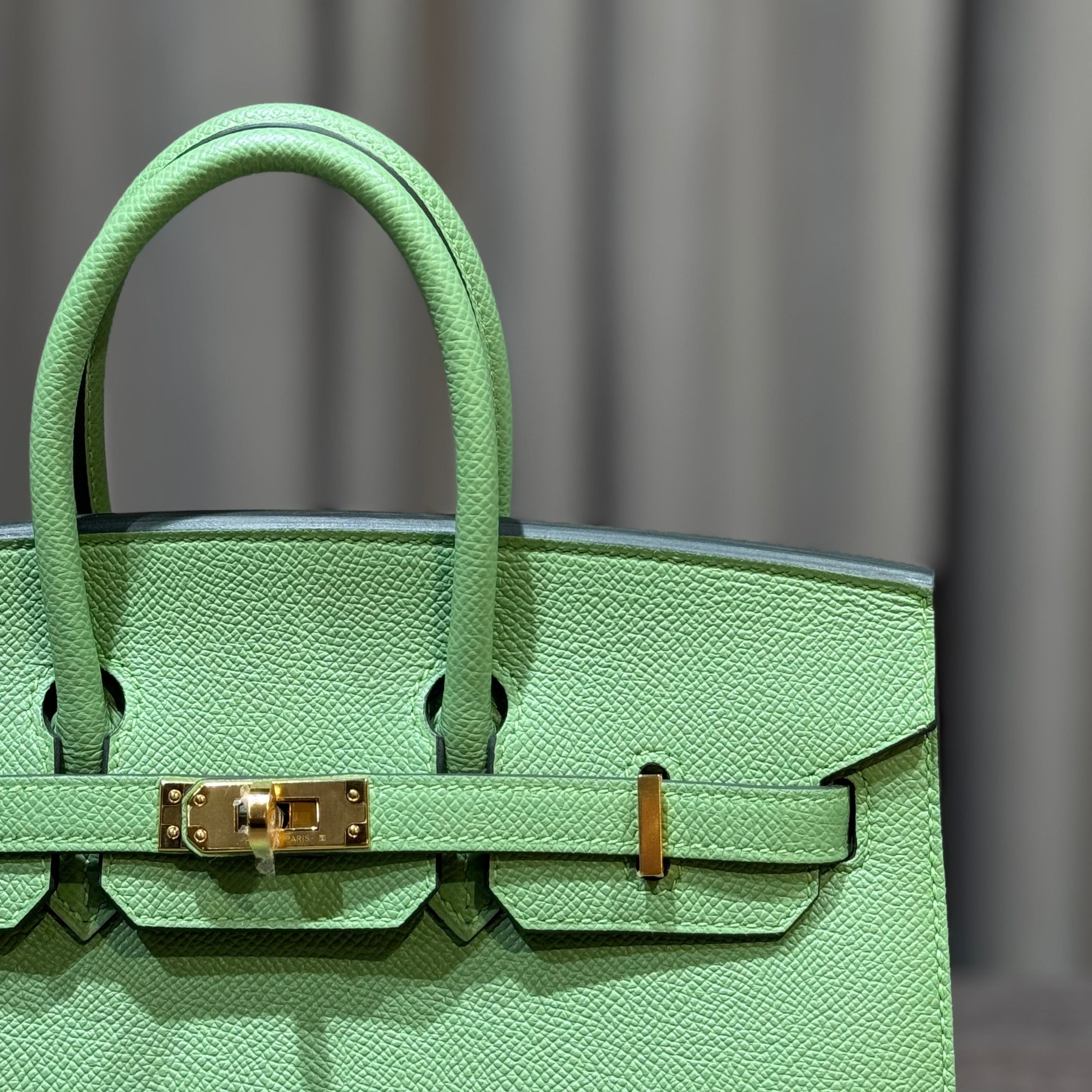 Hermès Vert Criquet Birkin Sellier 25 Epsom Gold Hardware