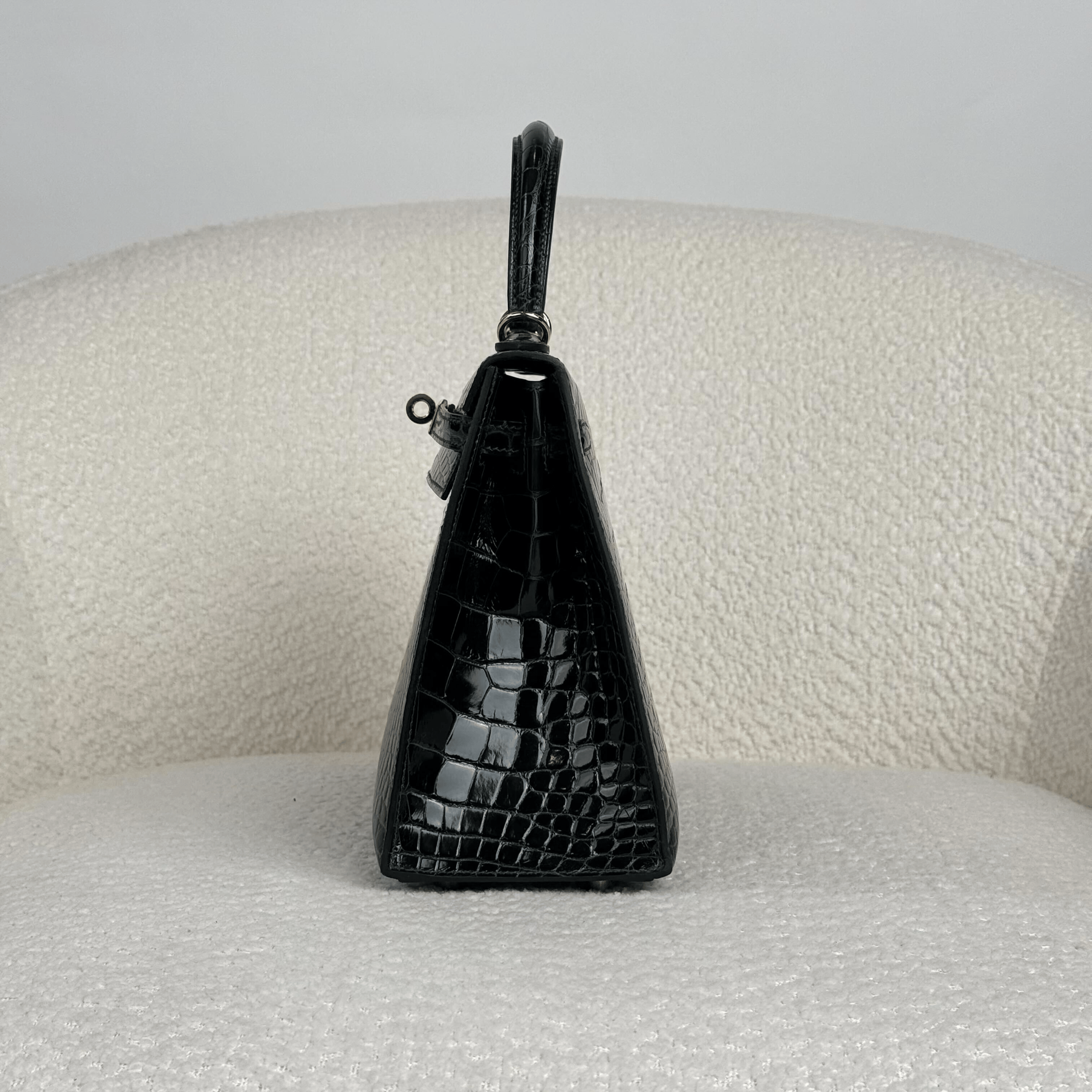 Hermès Vert Cypres Kelly Sellier 25 Alligator Mississippiensis Gold Hardware