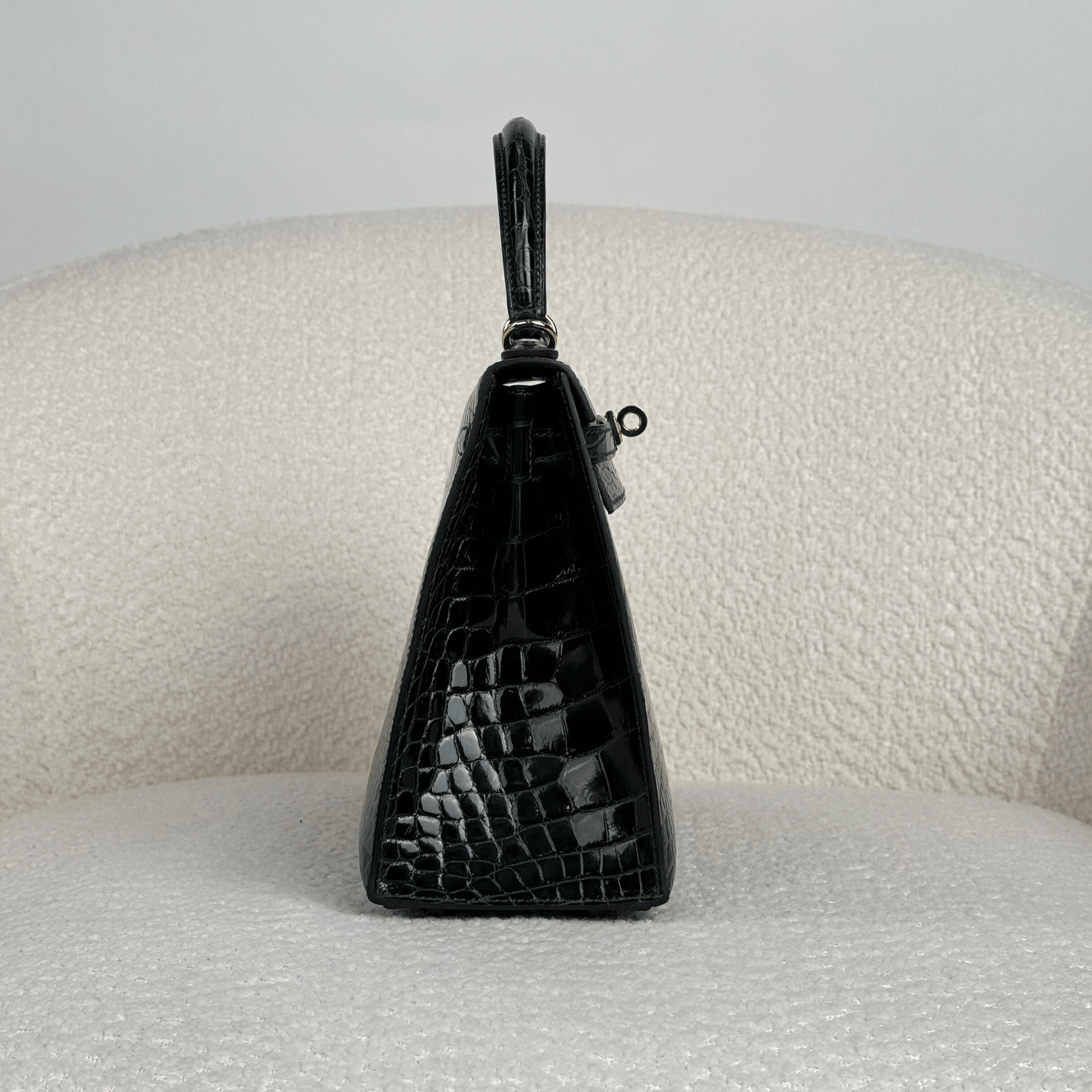 Hermès Vert Cypres Kelly Sellier 25 Alligator Mississippiensis Gold Hardware