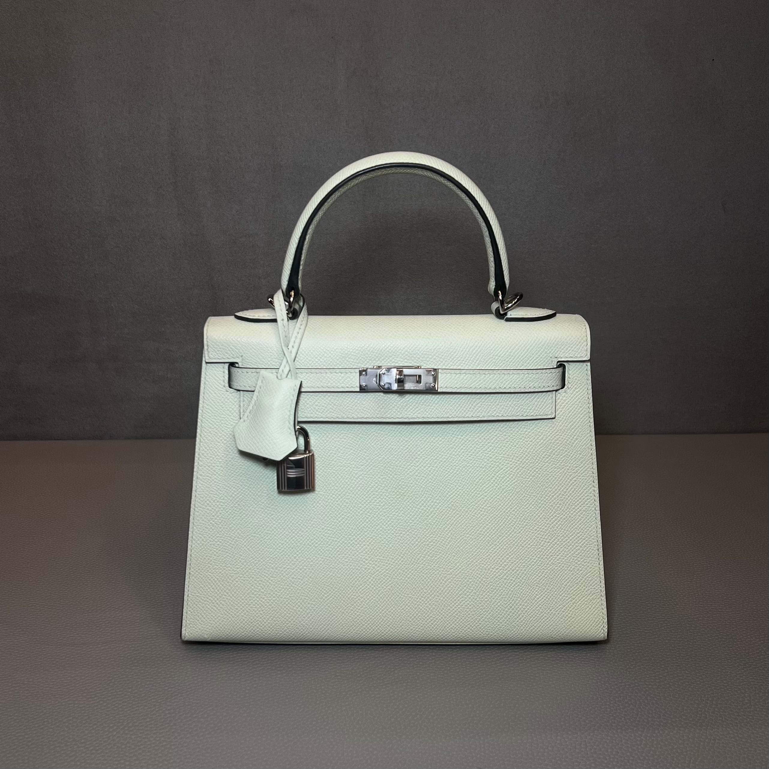 Hermès Vert Fizz Kelly Sellier 25 Epsom Palladium Hardware