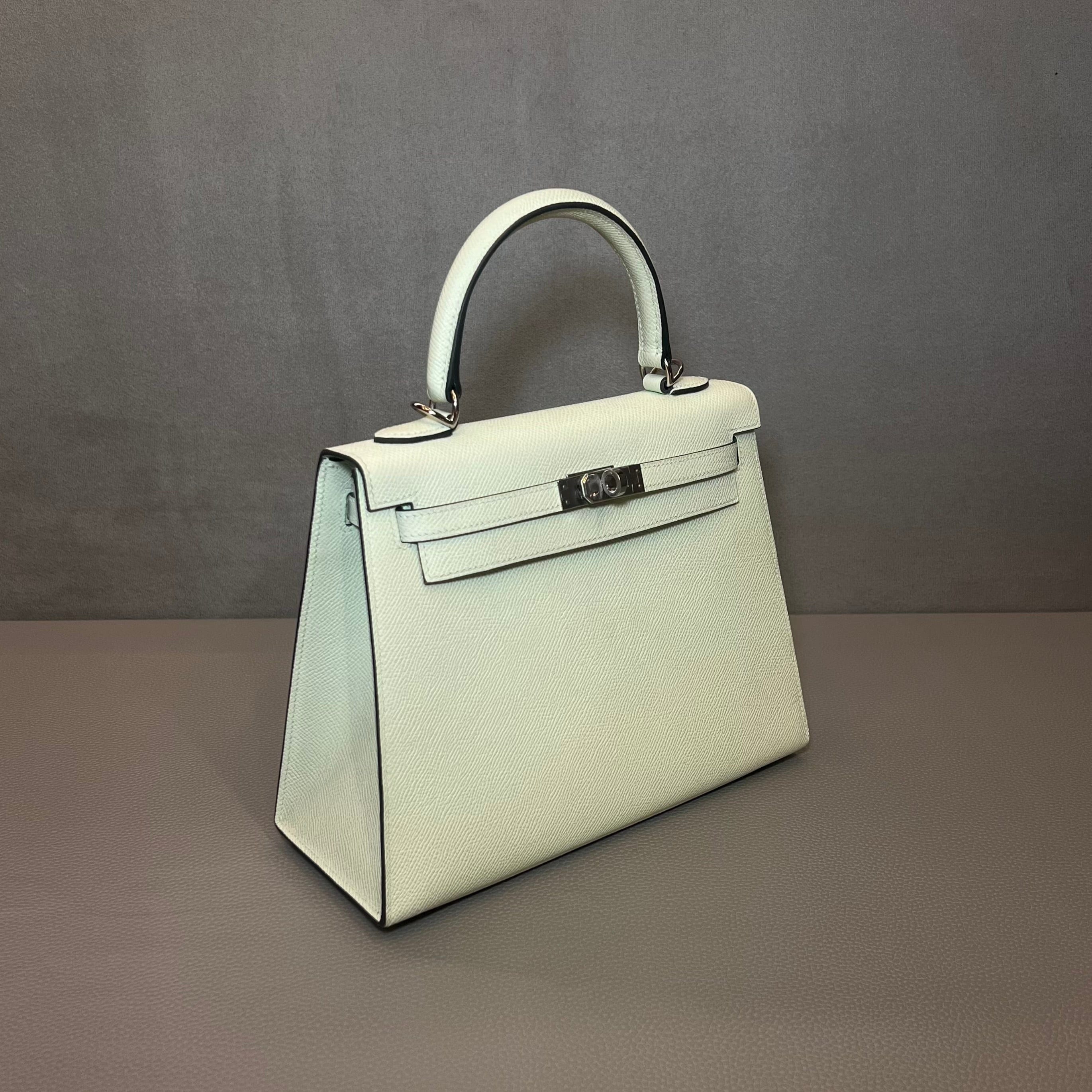 Hermès Vert Fizz Kelly Sellier 25 Epsom Palladium Hardware