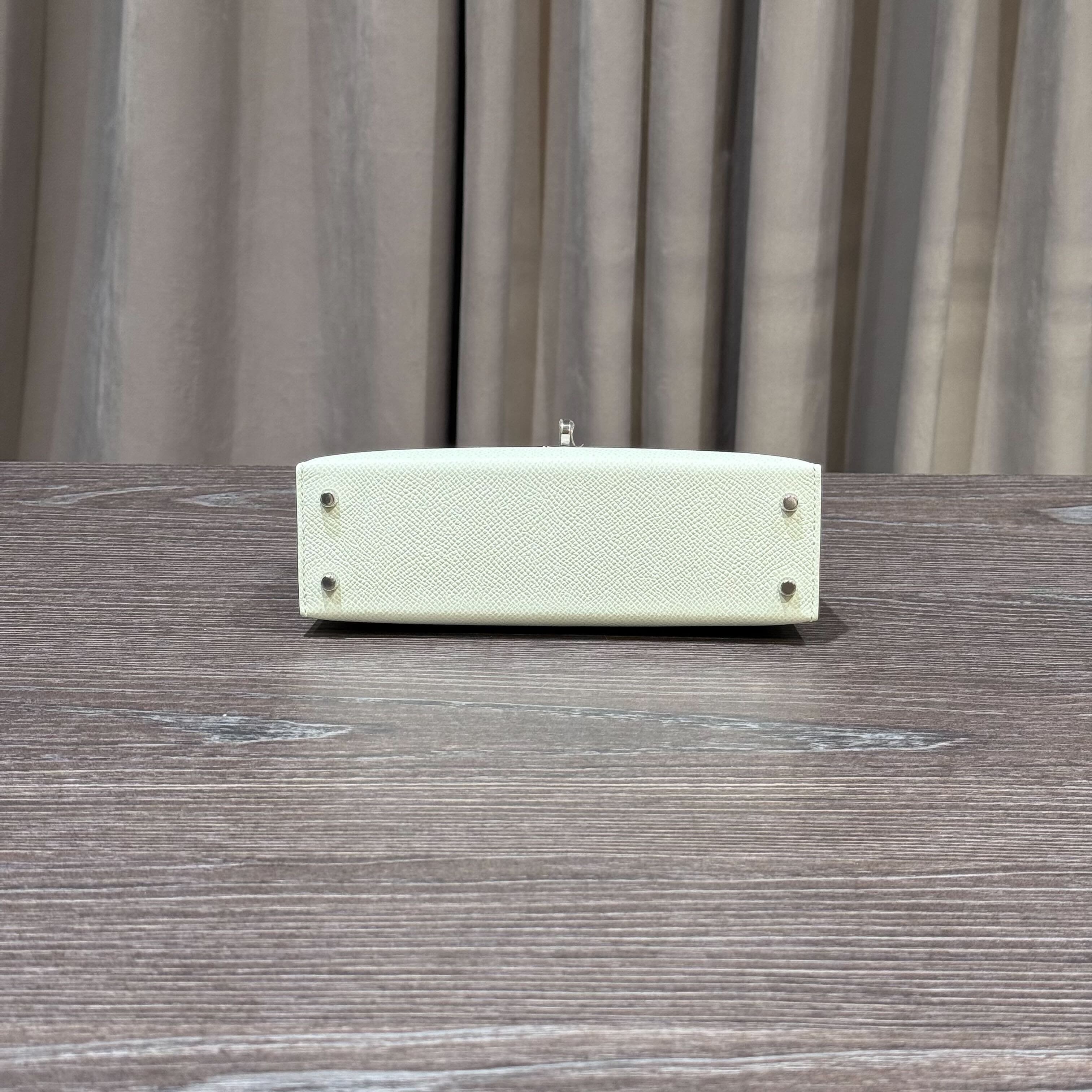 Hermès Vert Fizz Mini Kelly Sellier 20 Epsom Palladium Hardware