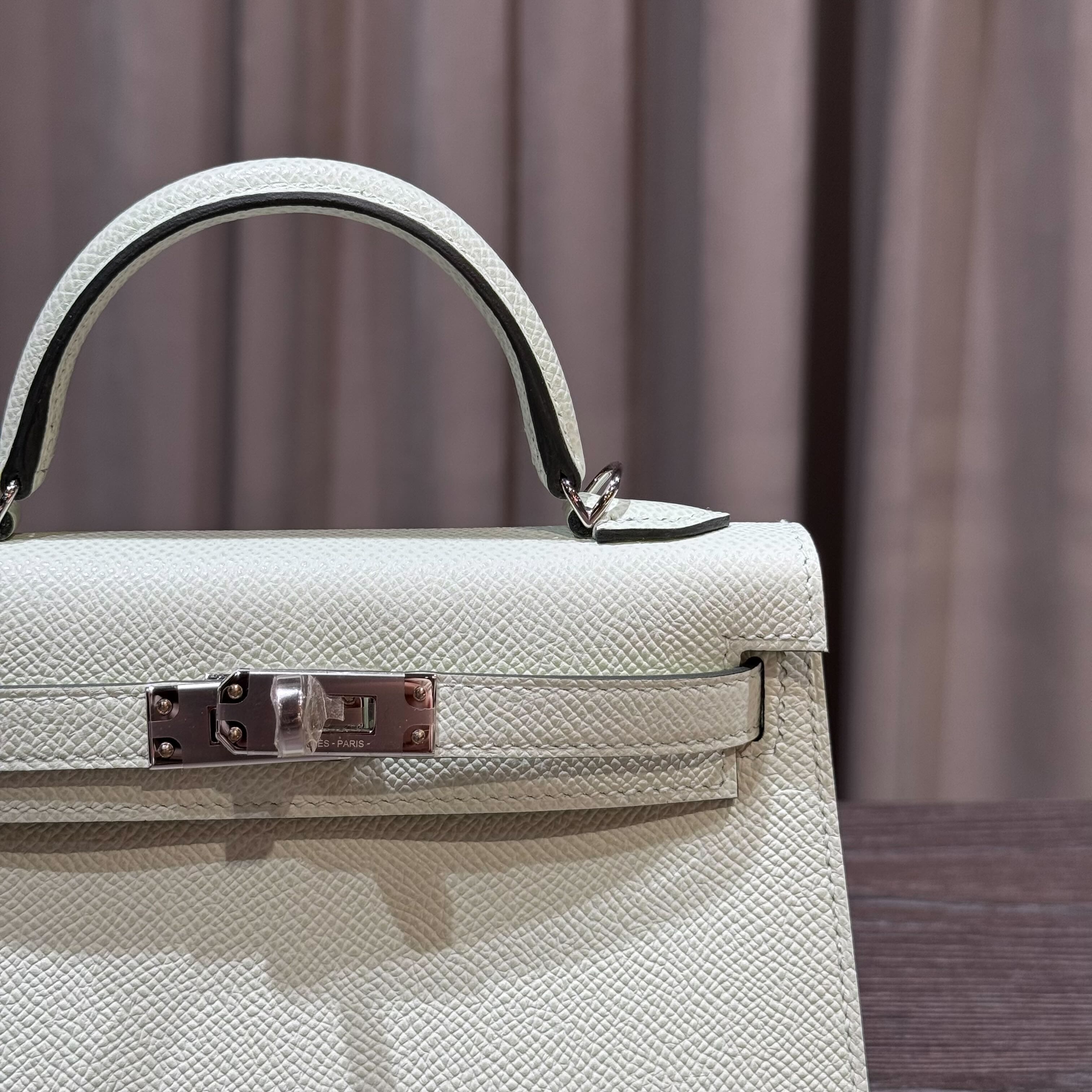 Hermès Vert Fizz Mini Kelly Sellier 20 Epsom Palladium Hardware