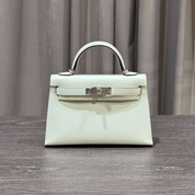 Hermès Vert Fizz Mini Kelly Sellier 20 Epsom Palladium Hardware