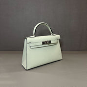 Hermès Vert Fizz Mini Kelly Sellier 20 Epsom Palladium Hardware