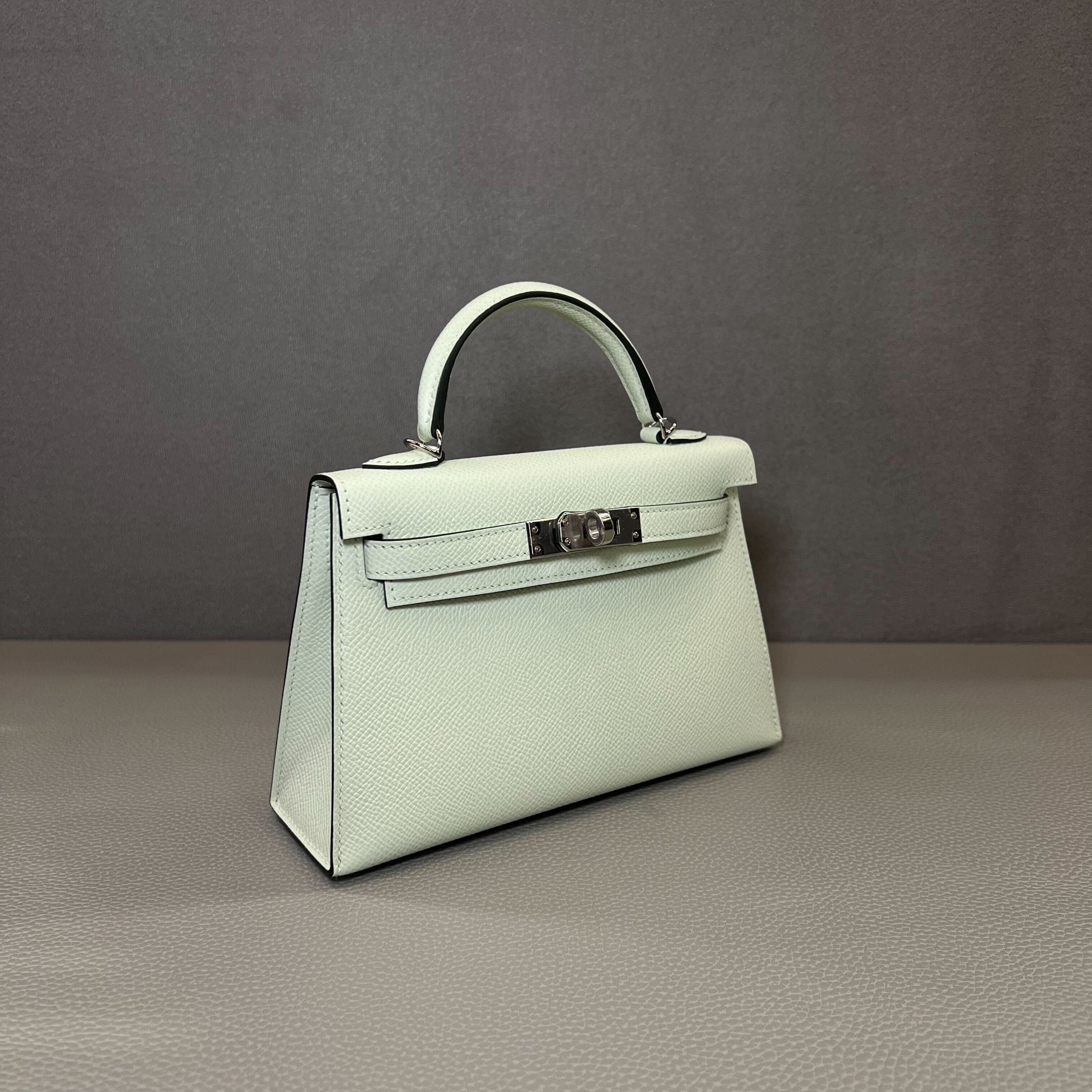 Hermès Vert Fizz Mini Kelly Sellier 20 Epsom Palladium Hardware