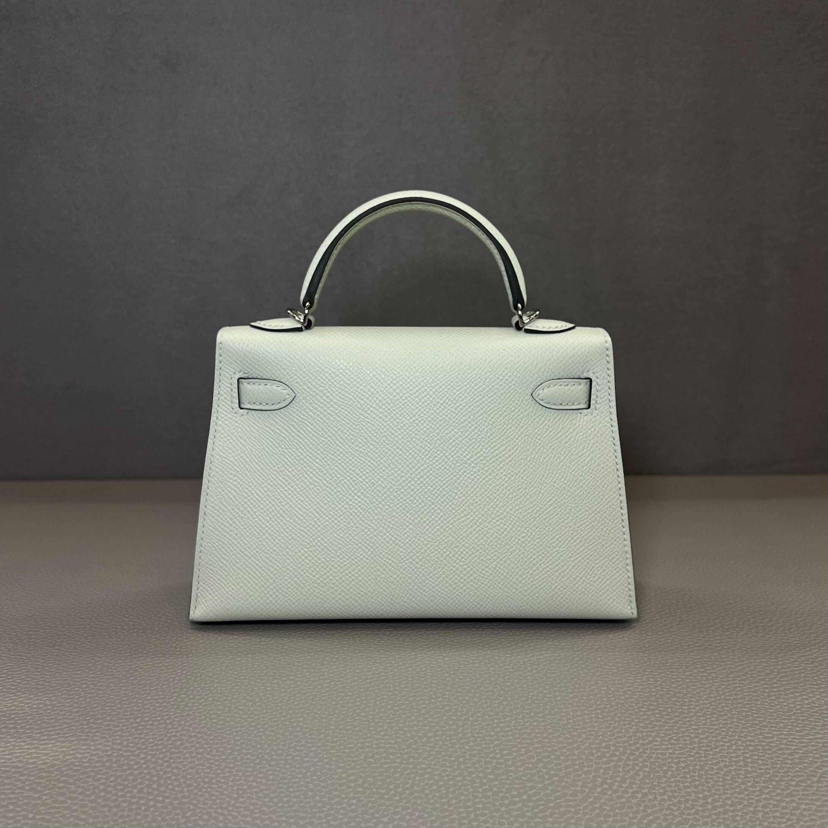 Hermès Vert Fizz Mini Kelly Sellier 20 Epsom Palladium Hardware