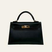 Hermès Vert Fonce Mini Kelly Sellier 20 Box Gold Hardware