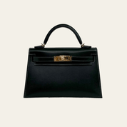Hermès Vert Fonce Mini Kelly Sellier 20 Box Gold Hardware