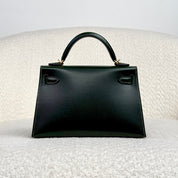 Hermès Vert Fonce Mini Kelly Sellier 20 Box Gold Hardware