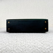 Hermès Vert Fonce Mini Kelly Sellier 20 Box Gold Hardware