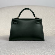 Hermès Vert Fonce Mini Kelly Sellier 20 Box Gold Hardware